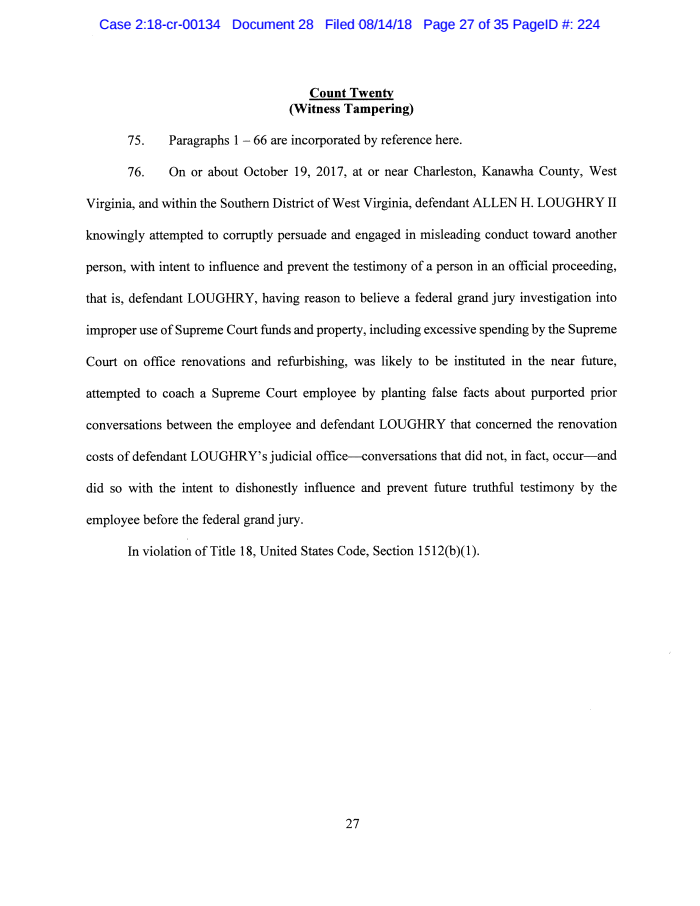 Page 27 of Loughry Second Superseding Indictment