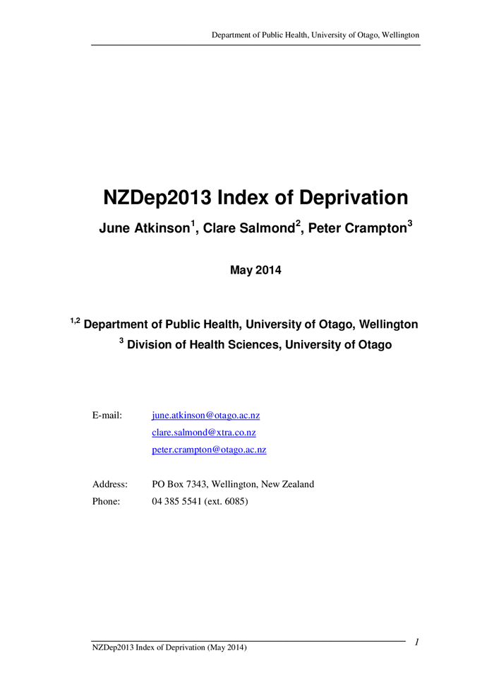 Page 1 of Research Report