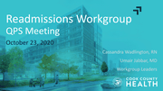 Item III(C) Update From HRO Readmissions Workgroup
