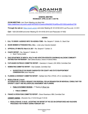 ADAMHS Board General meeting agenda & meeting packet 4-28-2021