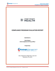 Item III(A) CCH External Compliance Program Evaluation Report