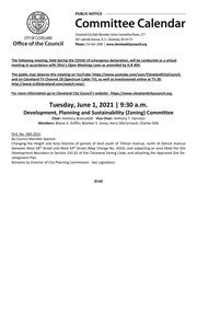 Zoning-DPS Committee Meeting Notice for 6-1-2021