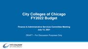 FY2022 Annual Budget Presentation