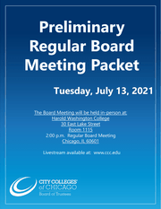 July Preliminary Board Report