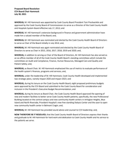 Item II(A) Proposed Resolution Honoring Chair M. Hill Hammock