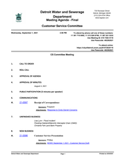 Agenda - DWSD Customer Service Committee  - 9.1.21.pdf