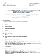 October 13 2021 HDC Meeting - Draft Agenda-01.pdf