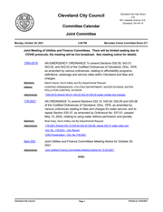 Safety, Utilities, Finance Joint Committee Agenda 1