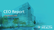 Item VII CEO Report