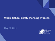 Whole School Safety Plan Process