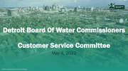 Item 22-0800, Customer Service Committee: Customer Service Presentation, May 4, 2022