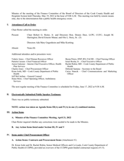 5/19/22 Finance Committee Meeting Minutes