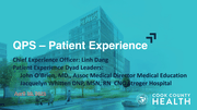 Item III(D) Update From HRO Dyad On Patient Experience