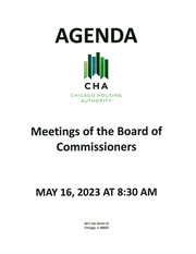 Committee/Board Meeting Agendas, May 16, 2023 - Regular Meeting