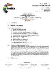 Board meeting packet with FY 2024 Draft Budget (PDF)