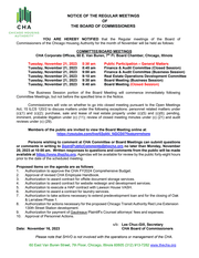 Meeting Notice, - November 21, 2023 -Regular Board Meeting