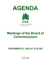 Board Meeting Agenda Items-November 21, 2023