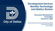 Briefing Item B - Development Services Technology and Metrics Update
