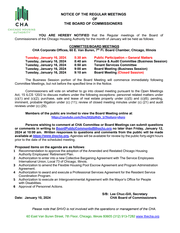 Meeting Notice, - Regular Board Meeting, January 16, 2024