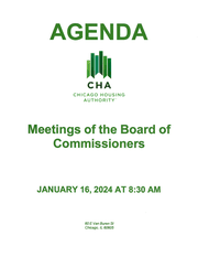 Board Meeting Agenda Items-January 16, 2024