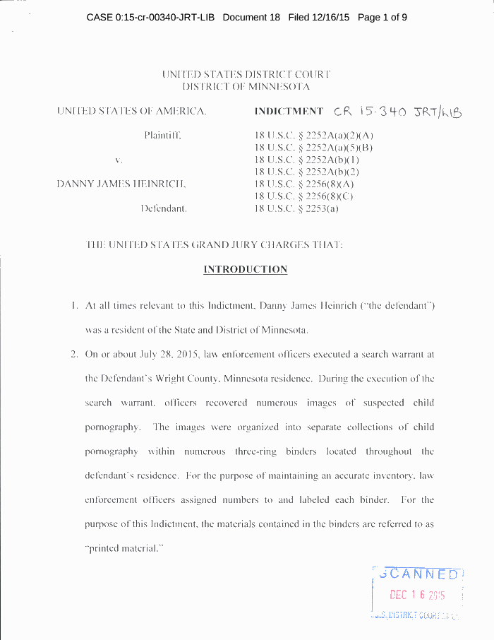 Page 1 of Danny-Heinrich-2015-Indictment