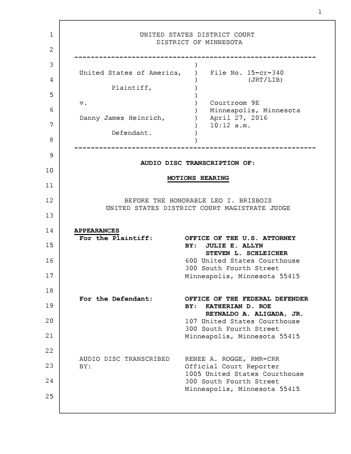 Page 1 of Heinrich-Hearing-Transcript-4-27-16