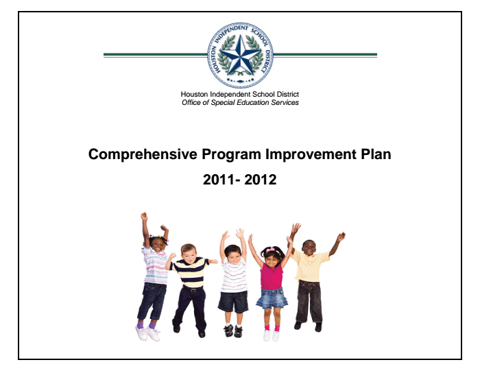 Page 1 of HISD Comprehensive Program Improvement Plan