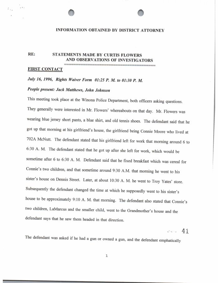 Page 1 of Statement Notes (7/16/96)