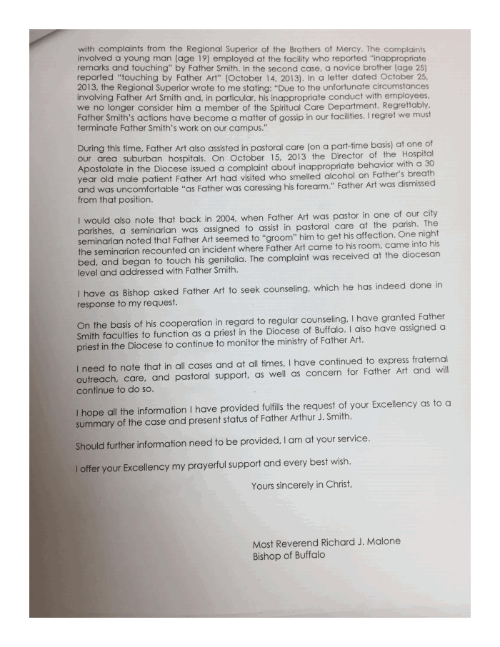 Page 2 of Bishop Malone Responds to the Vatican