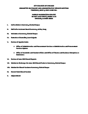 Finance And Administrative Services Committee Agenda