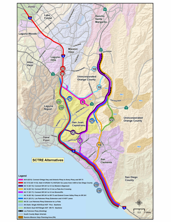 Page 1 of Map of Project Alternatives 1