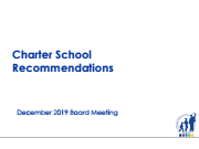 Charter School recommendations slides