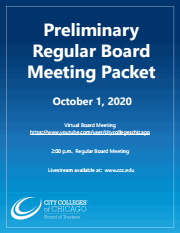 1 October 2020 Preliminary Regular Board Meeting Packet